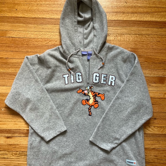 Disney Tigger Fleece Hoodie Pullover / Large / 90s - Picture 2 of 9